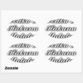 Cupcakes Vodka Hakuna Matata FUNNY Ovale Sticker (Vel)