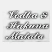 Cupcakes Vodka Hakuna Matata FUNNY Theedoek (Horizontaal)