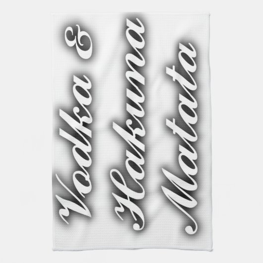 Cupcakes Vodka Hakuna Matata FUNNY Theedoek (Verticaal)