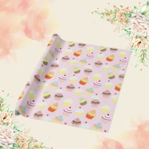 Cupcakes Waterverf Achtergrond Achtergrond Patroon Cadeaupapier