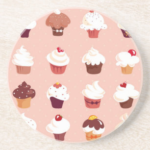 Cupcakes Zandsteen Onderzetter