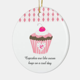 Cupcakes zijn als warme knuffels keramisch ornament