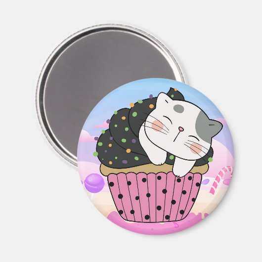 Cupcat Magnet Magneet (Voorkant / Achterkant)