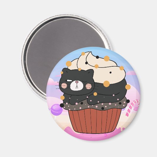 Cupcat Magnet Magneet (Voorkant / Achterkant)