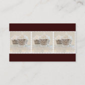 Cupcked op donkere bruine achtergrond Visitekaartj Visitekaartje (Achterkant)