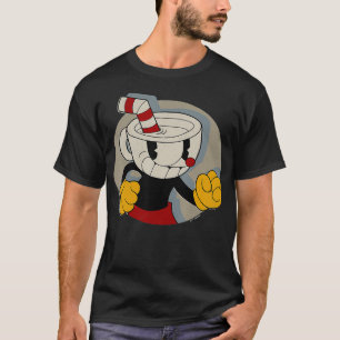Cuphead Circle Shadow Portret Video Game T-shirt