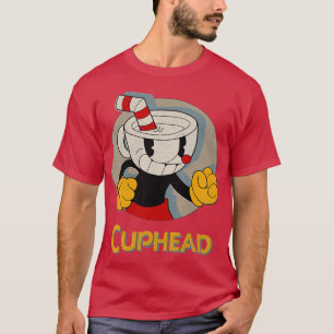 Cuphead Cirkel Schaduw Profiel Vintage familie T-shirt
