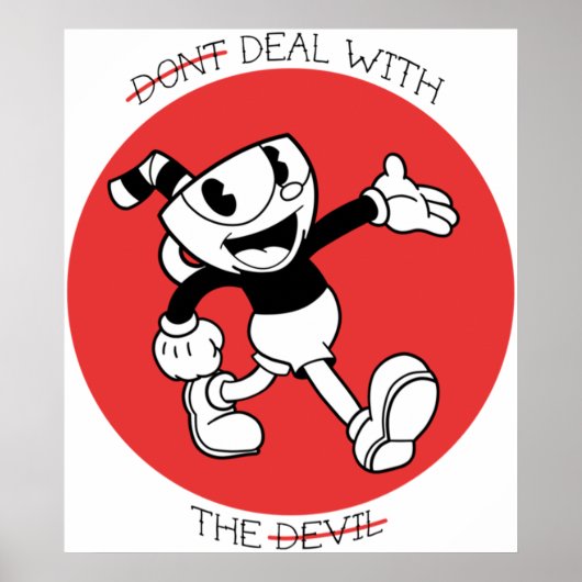 Cuphead, je kunt niet met de duivel omgaan poster (Voorkant)