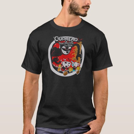 Cuphead Mugman Don't Deal with The Devil 2017 T-shirt (Voorkant)