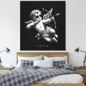 Cupi of Love B&W Canvas Afdruk (Insitu (Slaapkamer))