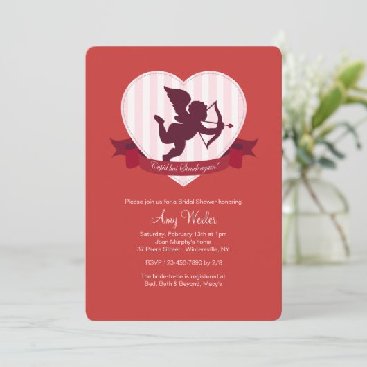 Cupid A De Nouveau Frappé Invitation (Debout devant)