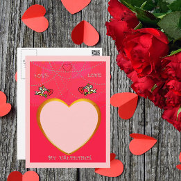 Cupid and Heart Lijst Voeg je foto toe Briefkaart