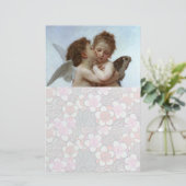 Cupid and Psyche as Children / Angels First Kiss Briefpapier (Staand voorkant)