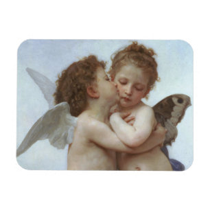 Cupid and Psyche as children - William Bouguereau Magneet