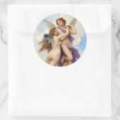 Cupid and Psyche  Bouguereau Ronde Sticker (Tas)