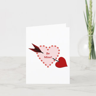Cupid Arrow door hart BE Mijne Valentijnsdag Kaart