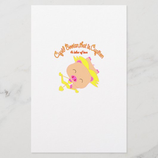 Cupid Bootan Briefpapier (Voorkant)