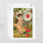 Cupid Bow en Arrow Heart Briefkaart (Voorkant / Achterkant)