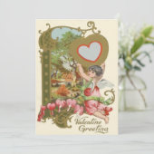 Cupid Cherub Angel Heart Faire-part de mariage (Debout devant)