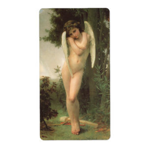 Cupid (Cupidon) Angel Portrait van Bouguereau Etiket