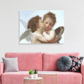 Cupid en Psyche als kind Canvas Afdruk (Insitu (Woonkamer))