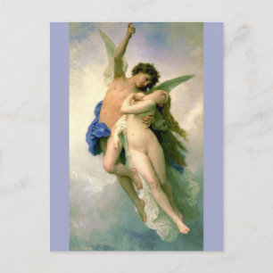 Cupid en Psyche door Bouguereau Briefkaart