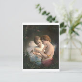 Cupid en Psyche, Louis Prang Briefkaart (Staand voorkant)