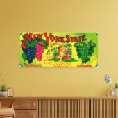 Cupid Grape LabelStarkey, NY Canvas Afdruk (Insitu (Woonkamer))