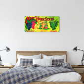 Cupid Grape LabelStarkey, NY Canvas Afdruk (Insitu (Slaapkamer))