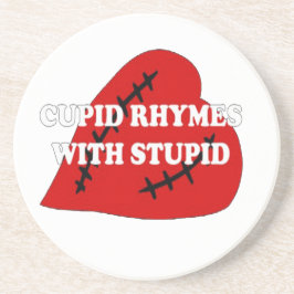 Cupid-harsen met staartje zandsteen onderzetter