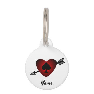 Cupid Heart Black Spade Thunder_Cove Huisdierpenning