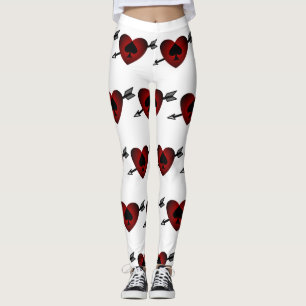 Cupid Heart Black Spade Thunder_Cove Leggings