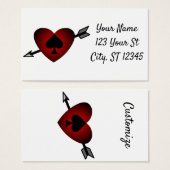 Cupid Heart Black Spade Thunder_Cove Visitekaartje (Voorkant /achterkant)