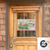 Cupid in Boat Window Cling Raamsticker (Huis Deur)