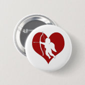 Cupid in een hart ronde button 5,7 cm (Voorkant /achterkant)