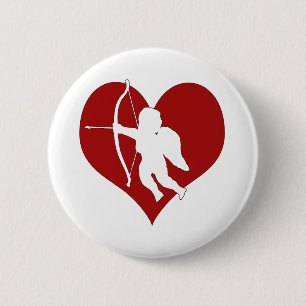 Cupid in een hart ronde button 5,7 cm