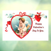 Cupid in hartelampje raamsticker (Vel 3)