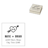 Cupid Initialen Personalized Wood Stamp Rubberstempel (Gestempeld)