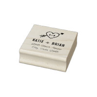 Cupid Initialen Personalized Wood Stamp