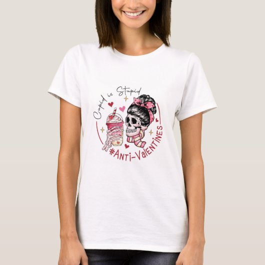 Cupid Is Stupid T-Shirt – Anti-Valentine’s Day Fun (Devant)