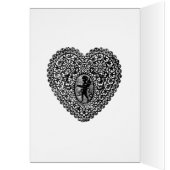 CUPID LACE COEUR SILK FUCHSIA VÊTEMENT, Rose Noir (Intérieur (Gauche))