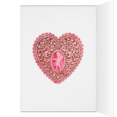 CUPID LACE COEUR SOIE FUCHSIA ROSE CLOCHE (Intérieur (Gauche))