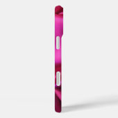 CUPID LACE HEART SILK BLACK FUCHSIA CLOTH MONOGRAM Case-Mate iPhone CASE (Achterkant / Rechts)