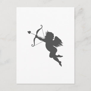 Cupid love silhouette briefkaart