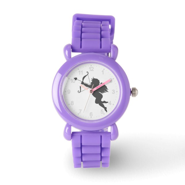 Cupid love silhouette horloge (Voorkant)