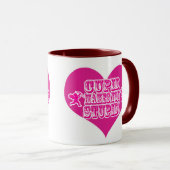 Cupid maakt je stompzinnige Funny Valentijn Logo Mok (Voorkant rechts)