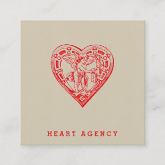 Cupid Mailing Valentijn Hart Vierkante Visitekaartje