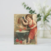 Cupid Making Hearts  Valentijn Feestdagenkaart (Staand voorkant)