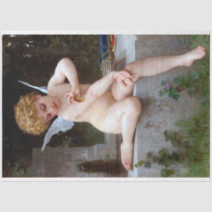 Cupid met een vlinder, Bouguereau Tissuepapier