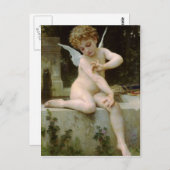 Cupid Met een vlinder van William Bouguereau Briefkaart (Voorkant / Achterkant)